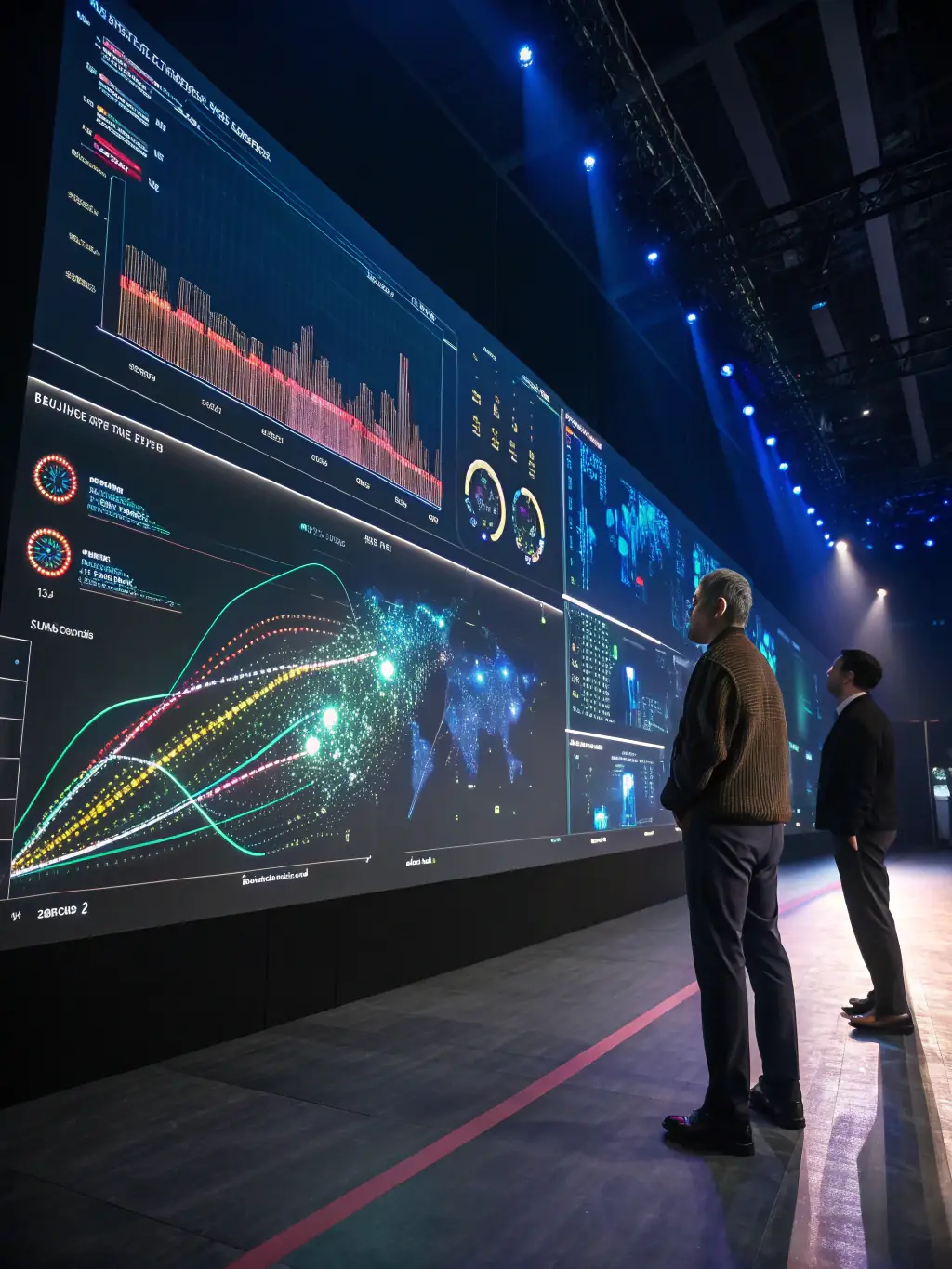 Illustration of AI algorithms optimizing video streaming quality and reducing bandwidth usage, set against a backdrop of a modern streaming interface.