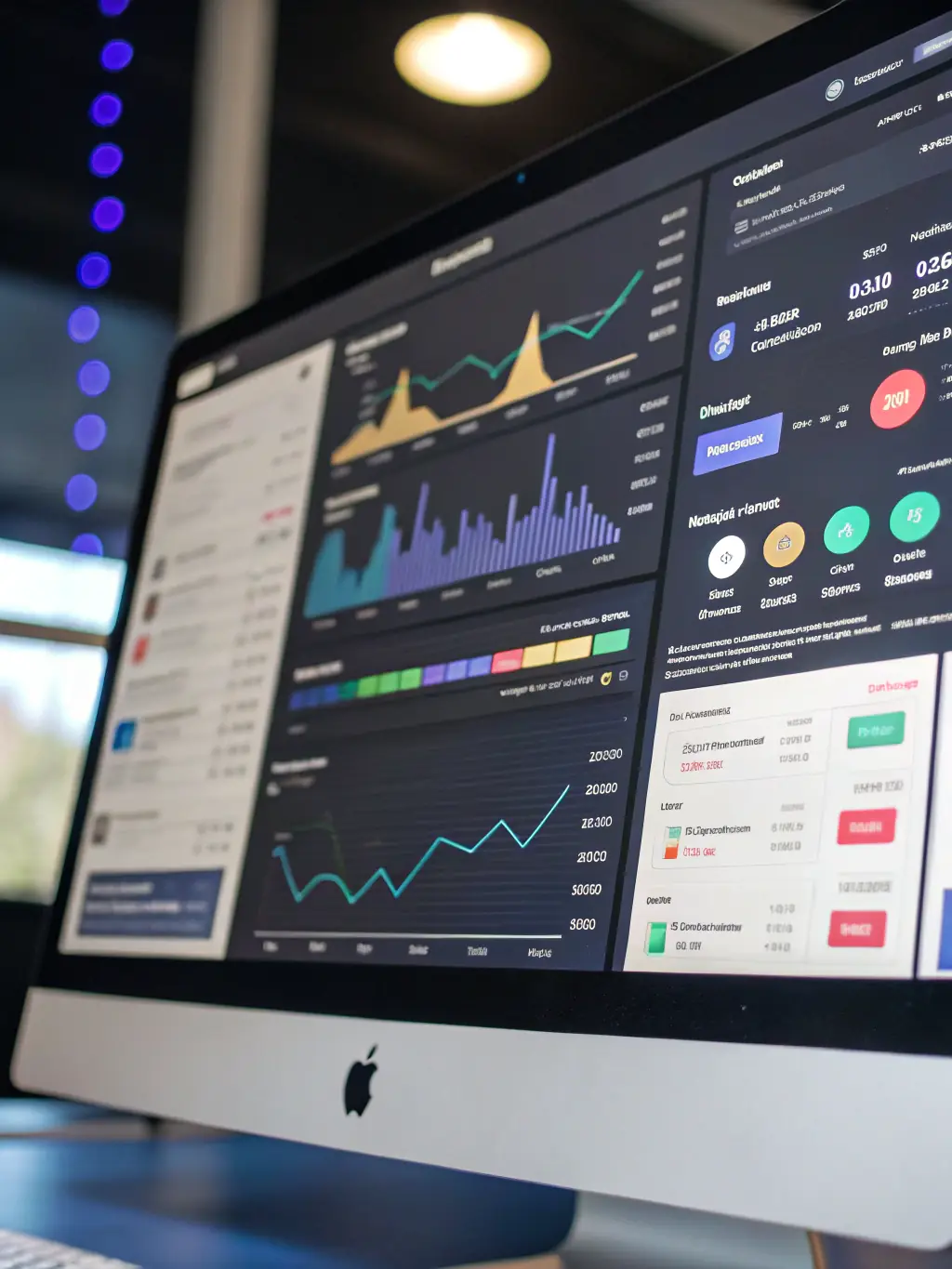 A futuristic interface showing a breakdown of energy consumption by different components of the streaming process, highlighting areas of optimization.